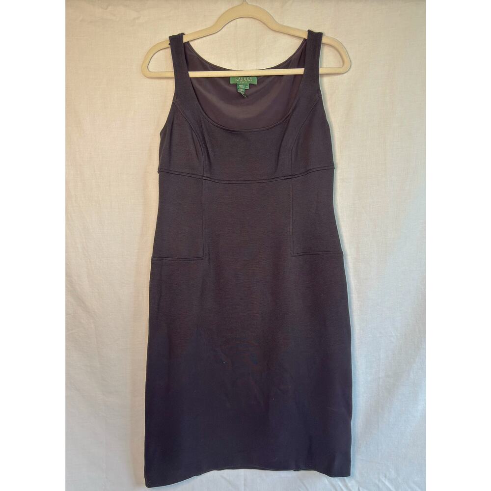 LAUREN RALPH LAUREN JERSEY STYLE SLEEVE-LESS DRESS - SIZE 8